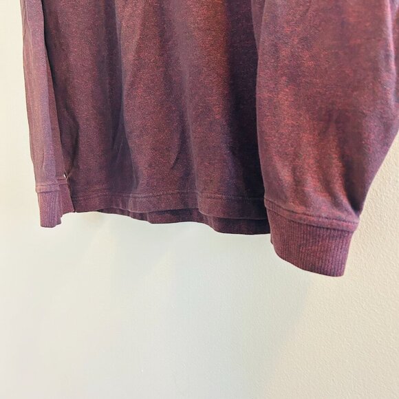 Van Heusen Flex Quarter Zip Pullover Size Medium Burgundy Sweater Long Sleeve - Picture 5 of 10